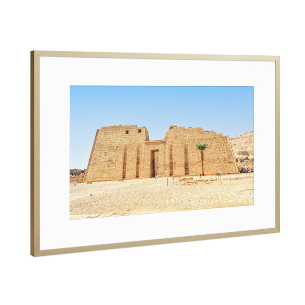 Poster mit Rahmen Gold "Temple Of Ramesses" artboxONE - Städte,Reise,Architektur,Reise / Afrika,Reise / Länder