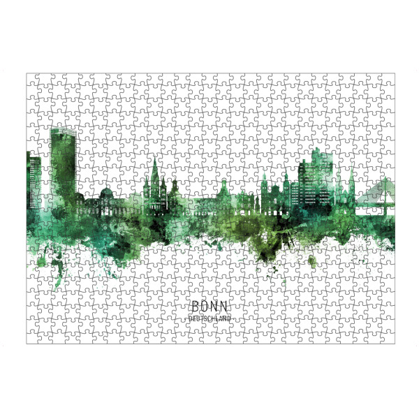 Puzzle Ravensburger "Bonn Germany Skyline Green Name" artboxONE - Städte