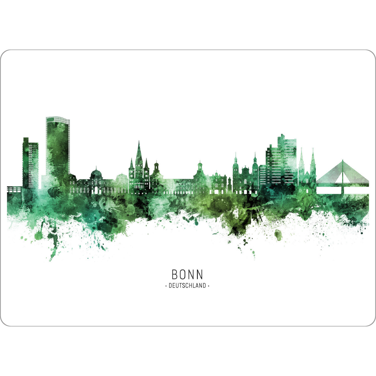 Tischset "Bonn Germany Skyline Green Name" artboxONE - Städte