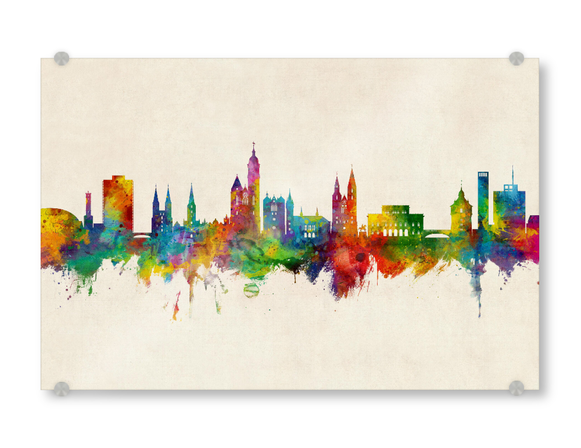 Acrylglasbild "Braunschweig Skyline Urban" artboxONE - Städte