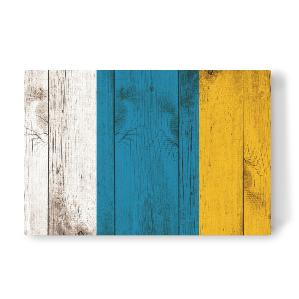 Leinwandbild "Kanaren Flagge" artboxONE - Reise,Abstrakt