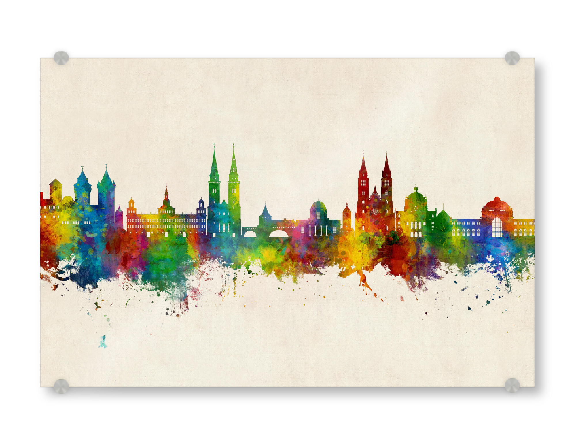 Acrylglasbild "Nürnberg Germany Skyline Urban" artboxONE - Städte