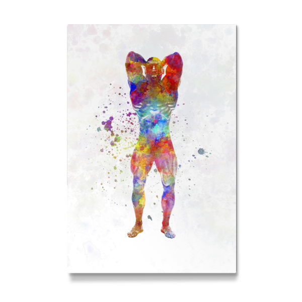 Galerie-Print "Bodybuilder in watercolor" 30x20 cm artboxONE