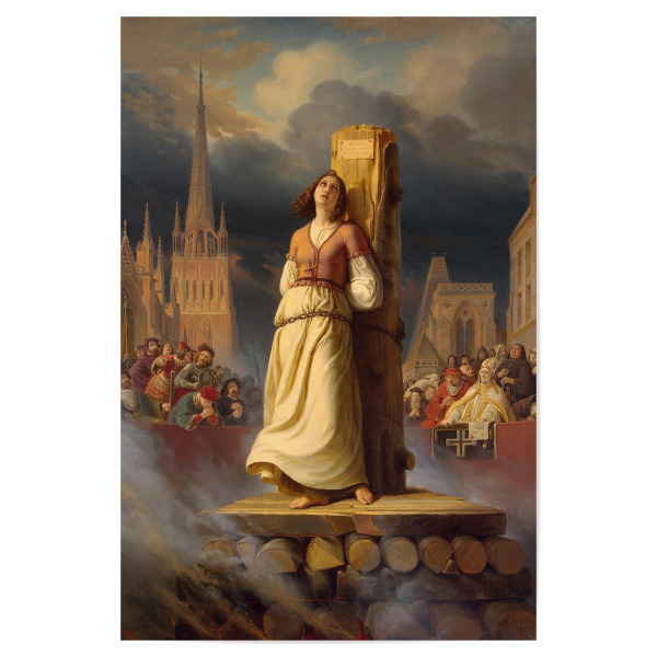 Poster "Johanna von Orléans Tod" artboxONE - Menschen - Jean d'arc,Kunst,Gemälde,Malerei,Female,Woman,Frau,Prozess