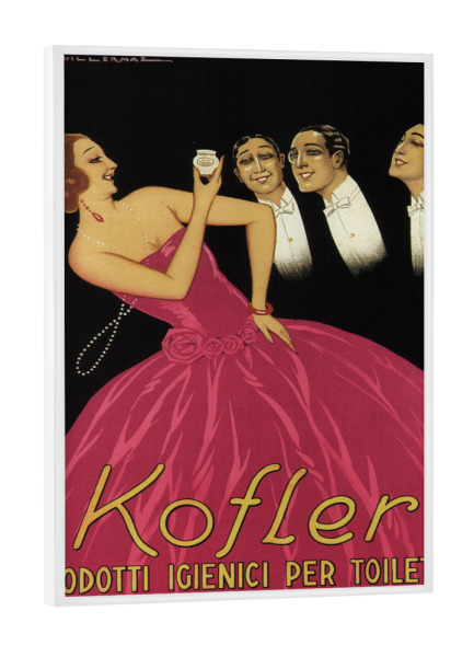 Poster mit weißem Rahmen "Parfum Plakat" artboxONE - Typografie,Menschen,Männer