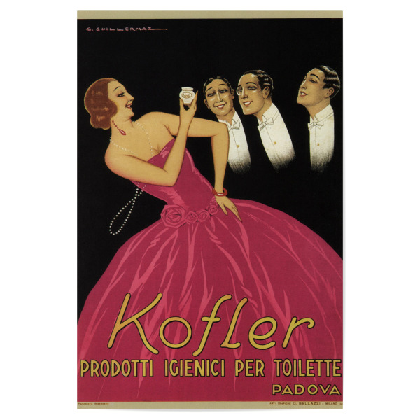 Poster "Parfum Plakat" artboxONE - Typografie,Menschen,Männer - G. guillermaz,Menschen,Malerei,Kunst,Plakat,Woman,Frau,Female,Men,Parfum