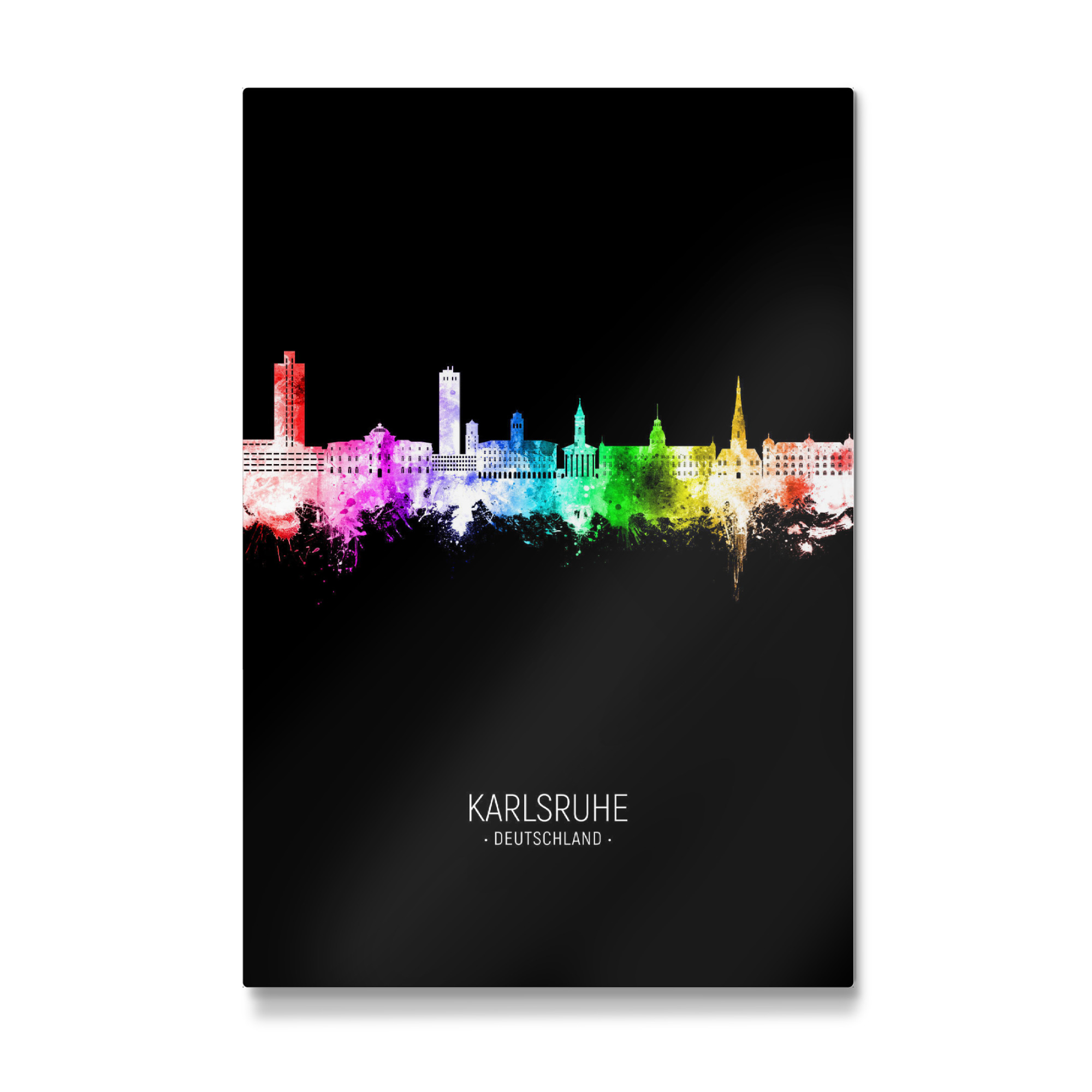 Galerie-Print "Karlsruhe Skyline Colour Black" 75x50 cm artboxONE