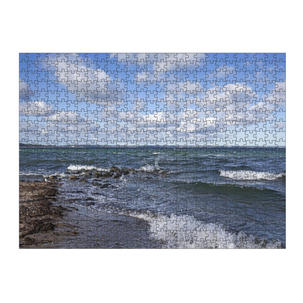 Puzzle Ravensburger "Herbsttag an der Ostsee" artboxONE - Natur,Reise / Strand und Meer - Ostsee,Jahreszeit,Herbst,Sturm,Wellen,Wasser,Himmel,Wolken