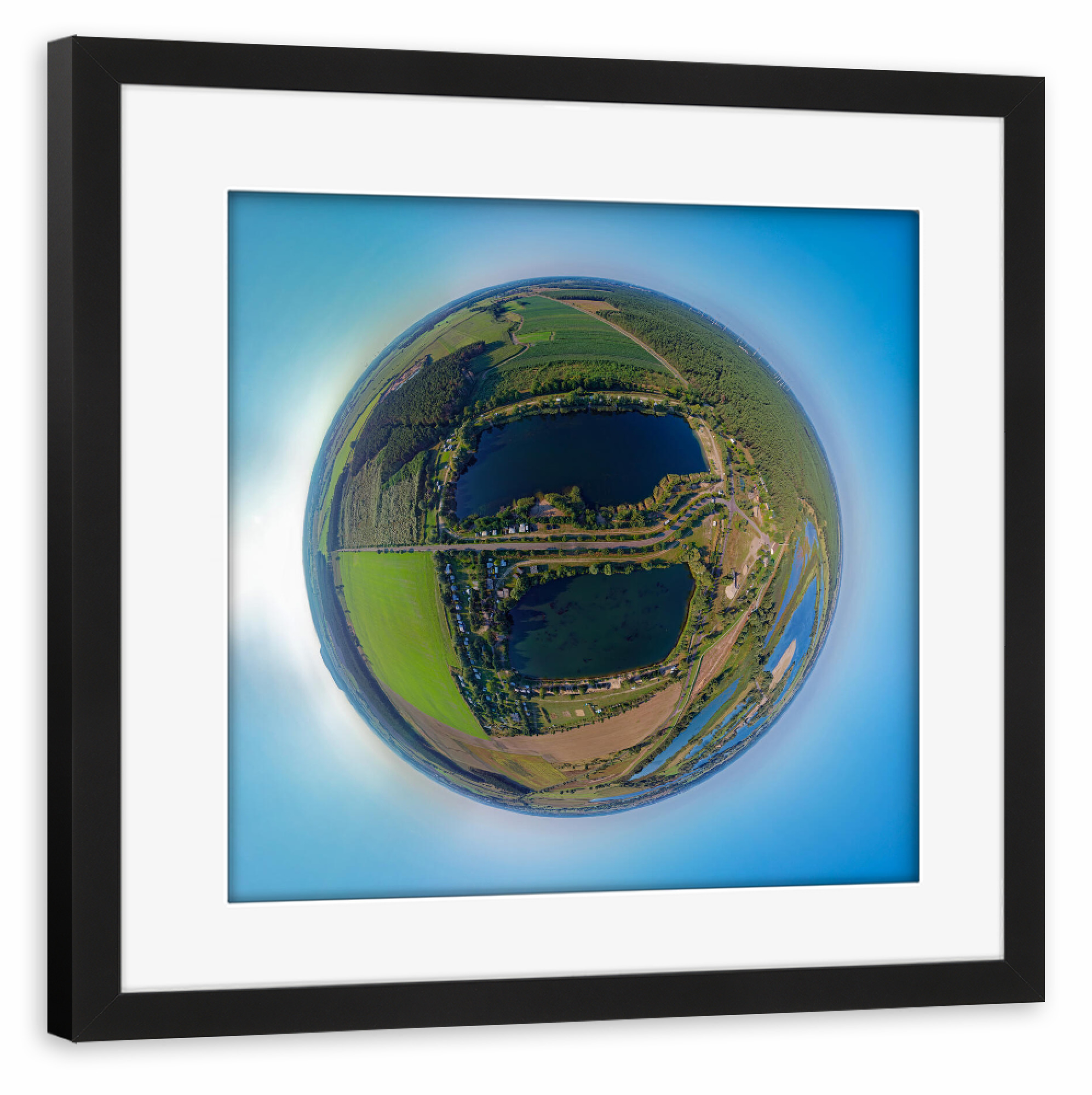 Poster mit Rahmen schwarz "Baggerlöcher Sandkrug - high" artboxONE - Natur,Reise,Reise / Länder