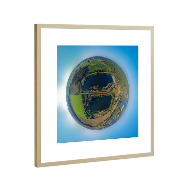 Poster mit Rahmen Gold "Baggerlöcher Sandkrug - high" artboxONE - Natur,Reise,Reise / Länder