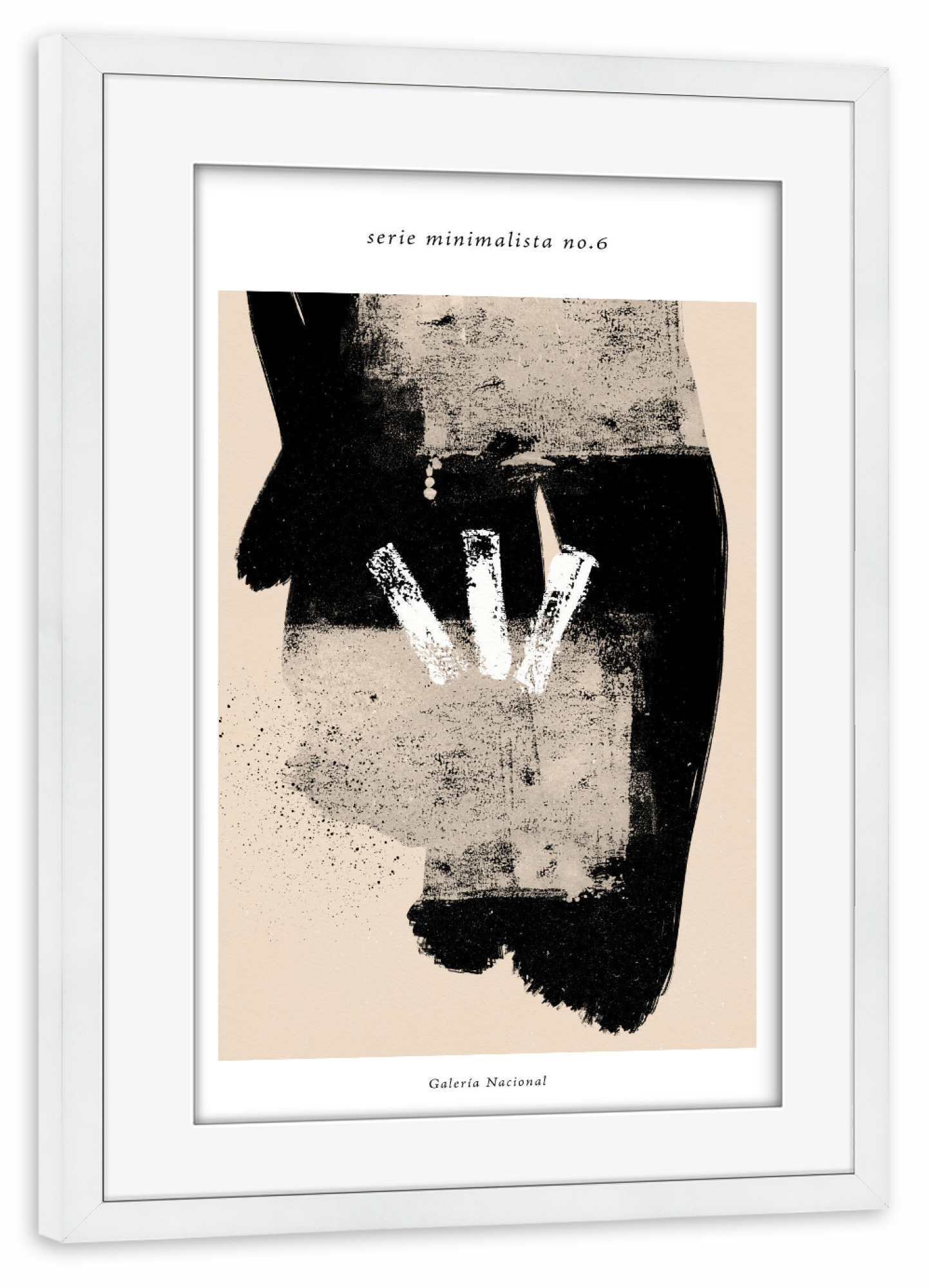 Poster mit Rahmen weiß "Serie minimalista no.six" artboxONE - Abstrakt