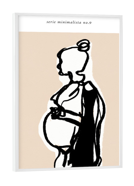Poster mit weißem Rahmen "Serie minimalista no.nine" artboxONE - Abstrakt,Menschen