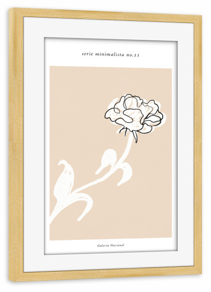 Poster mit Rahmen kiefer "Serie minimalista no.eleven" artboxONE - Floral,Abstrakt