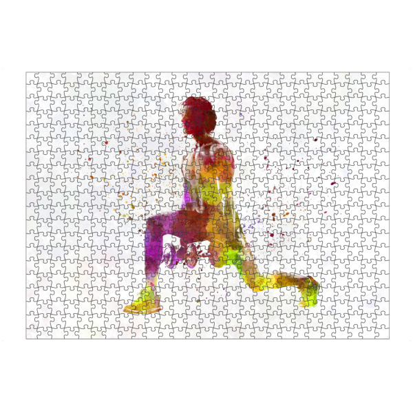 artboxONE Puzzle "Watercolor fitness-n" artboxONE - Sport - Sport,Sports,Watercolor,Fitness,Gym,Exercise,Athlete,Gymnast,Olympic - Bild sport