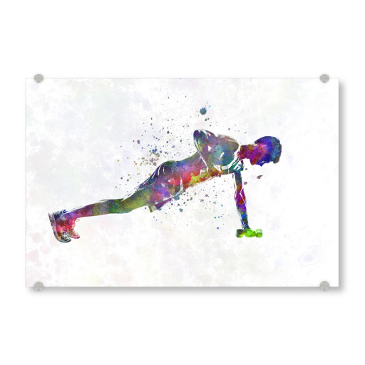 Fitness in watercolor-j
