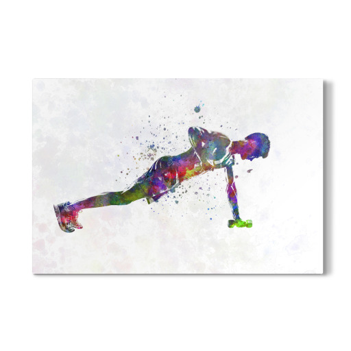 Fitness in watercolor-j