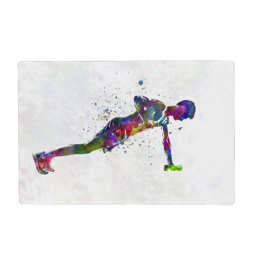 Fitness in watercolor-j