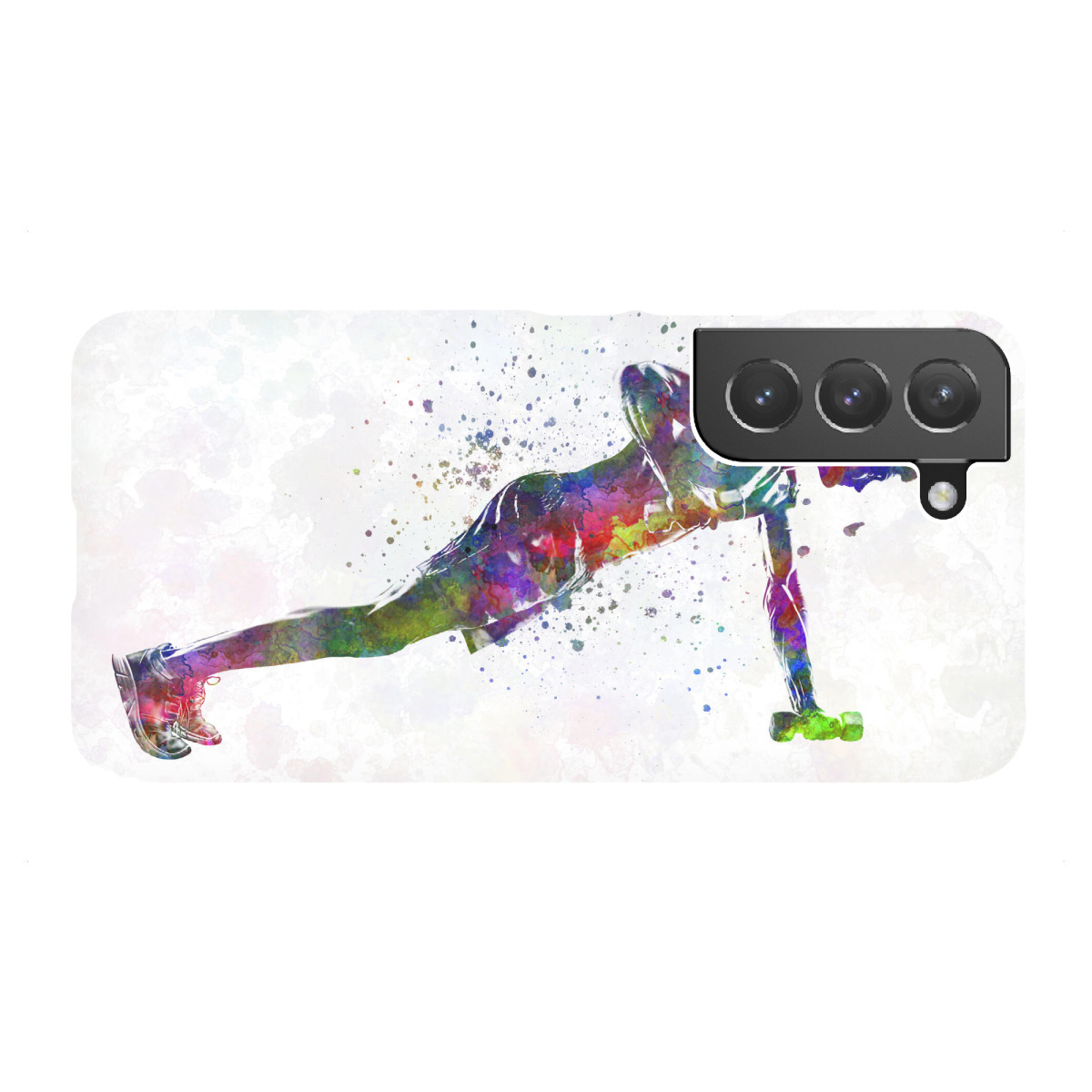"Fitness in watercolor-j"für Samsung Galaxy - Premium-Case Handyhülle artboxONE