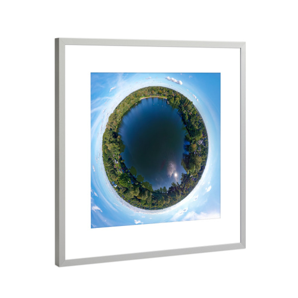 Poster mit Rahmen Silber "Hamburg - Ostender Teich, low" artboxONE - Städte,Städte / Hamburg,Natur,Reise,Reise / Länder