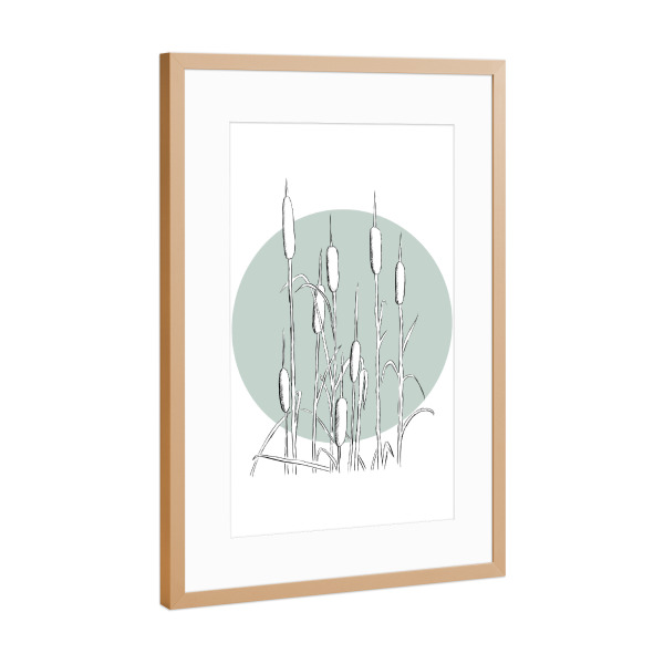 Poster mit Rahmen Kupfer "Am See" artboxONE - Natur,Floral,Abstrakt,Geometrie