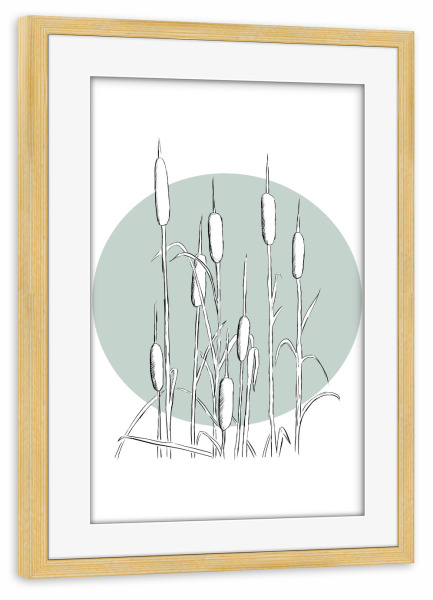 Poster mit Rahmen kiefer "Am See" artboxONE - Natur,Floral,Abstrakt,Geometrie