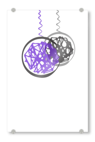 Acrylglasbild "X-mas Kugeln Weihnachtskugeln" artboxONE - Abstrakt,Geometrie,Weihnachten