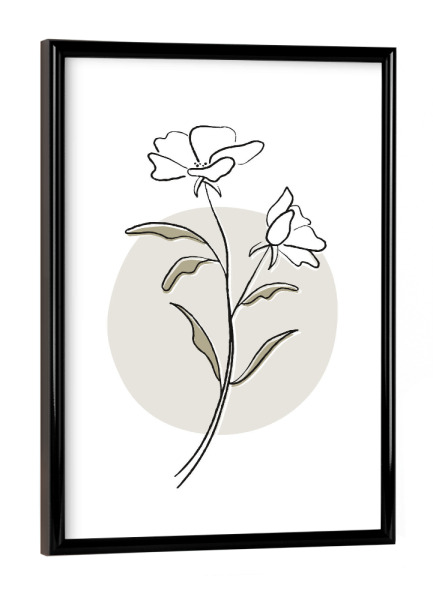 Poster mit schwarzem Rahmen "Wildflowers" artboxONE - Natur,Floral,Für Mama