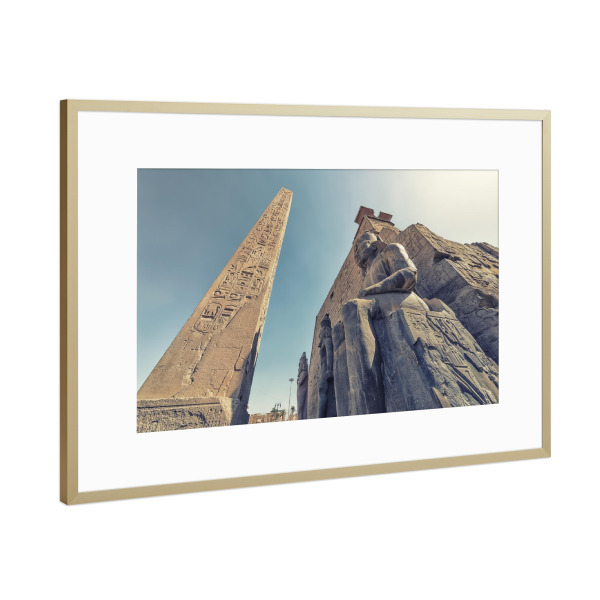 Poster mit Rahmen Gold "Luxor Temple" artboxONE - Städte,Reise,Architektur,Reise / Afrika,Reise / Länder
