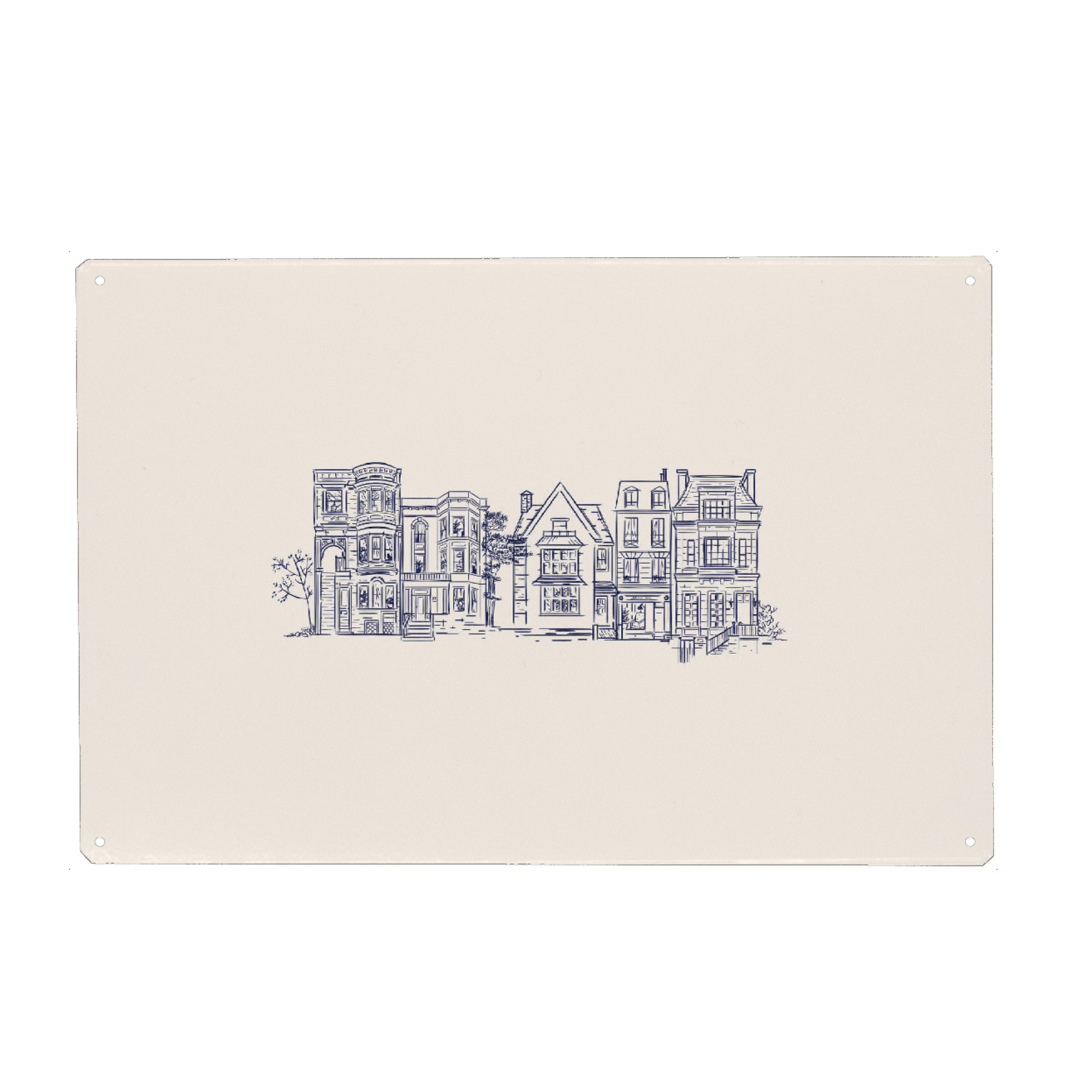 Metall Poster "House victorian old beige" artboxONE - Städte,Architektur