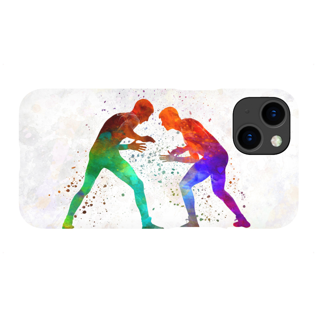 "Wrestlers in watercolor"für iPhone - Premium-Case Handyhülle artboxONE