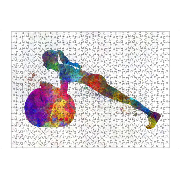 Puzzle Ravensburger "Watercolor fitness-d" artboxONE - Sport - Sport,Sports,Watercolor,Fitness,Gym,Exercise,Athlete,Gymnast,Olympic - Bild sport