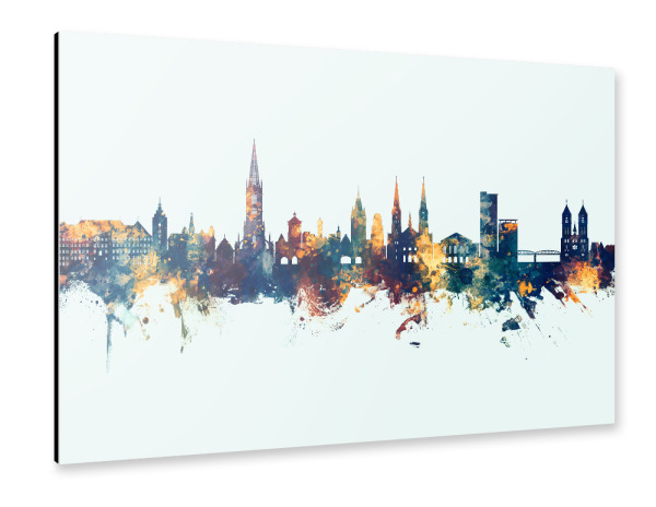 Alu-Dibond "Freiburg Germany Skyline Winter" 30x20 cm artboxONE