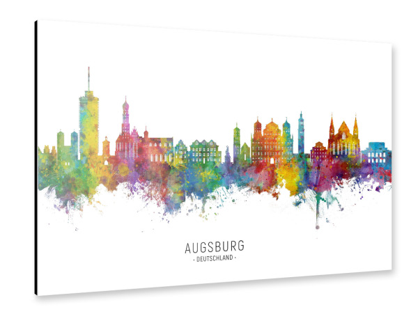 Alu-Dibond "Augsburg Germany Skyline txt" 30x20 cm artboxONE