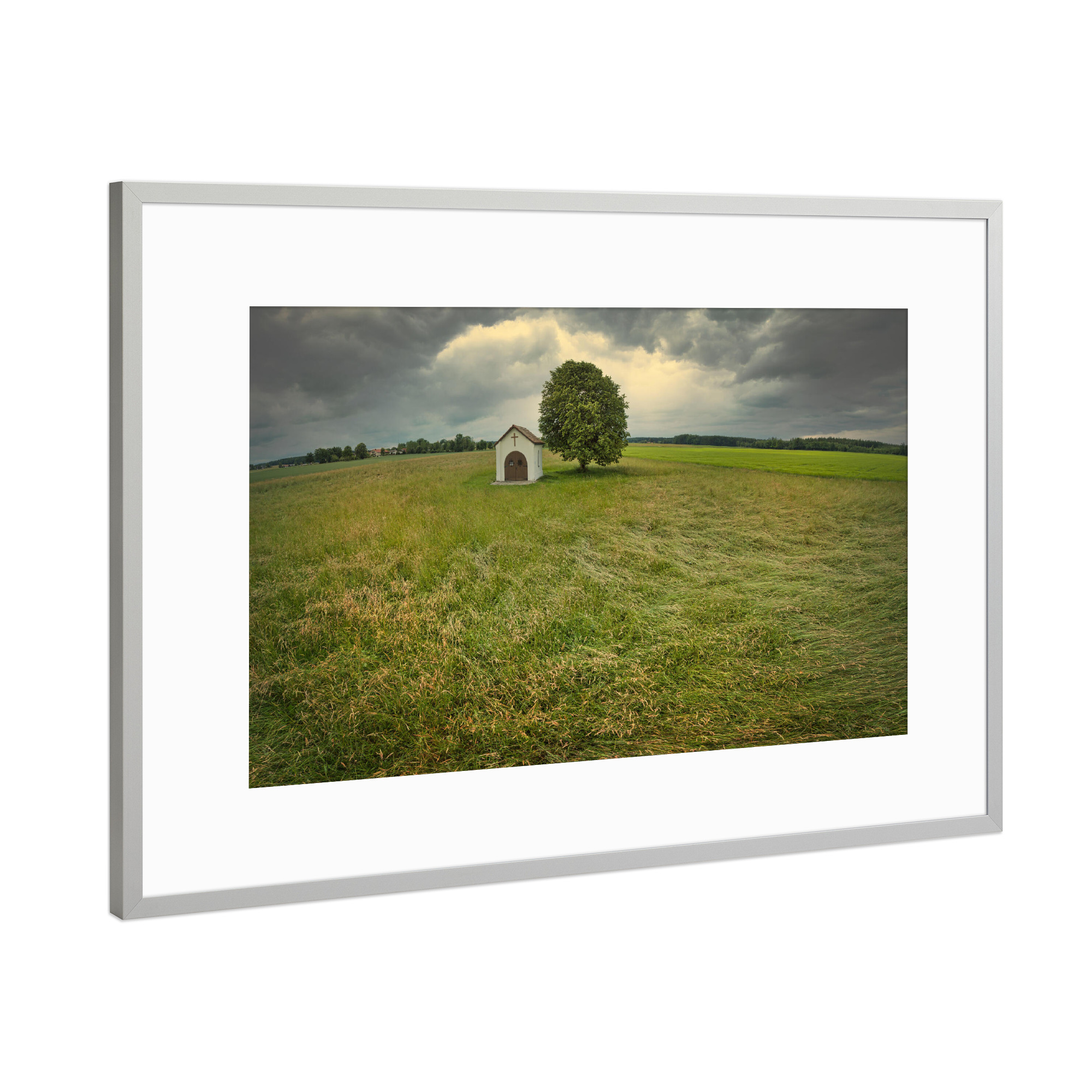 Poster mit Rahmen Silber "Stürmische Zeiten" artboxONE - Natur,Architektur