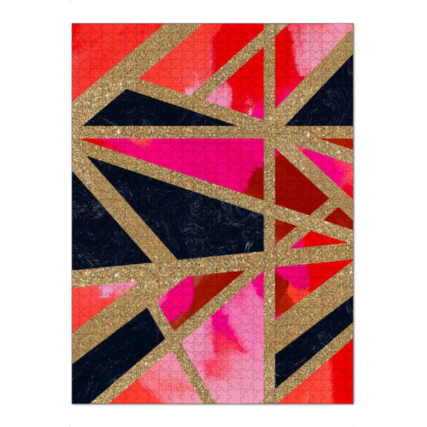 Puzzle Ravensburger "Loftstyle" artboxONE - Abstrakt - Lofststyle,Collage,Rot,Red,Gold,Bunt,Colorful - Bild lofststyle