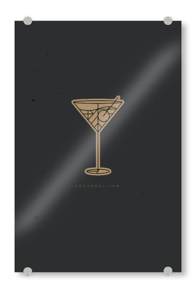Acrylglasbild "Art deco cosmopolitan dark" artboxONE - Essen & Trinken / Alkohol