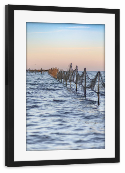 Poster mit Rahmen schwarz "Abend am Haff" artboxONE - Natur,Reise,Reise / Strand und Meer