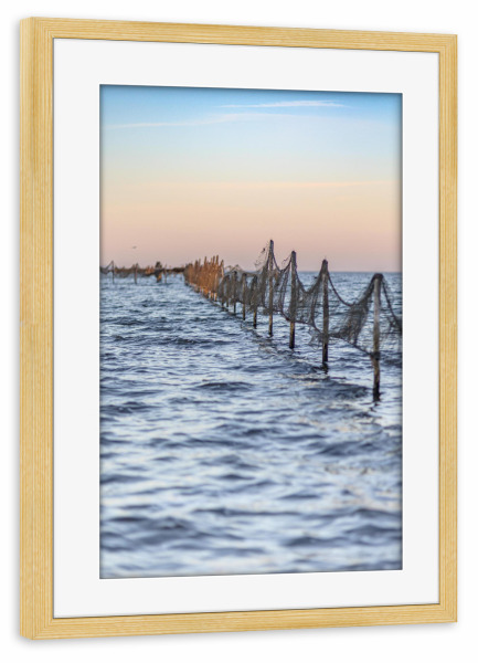 Poster mit Rahmen kiefer "Abend am Haff" artboxONE - Natur,Reise,Reise / Strand und Meer