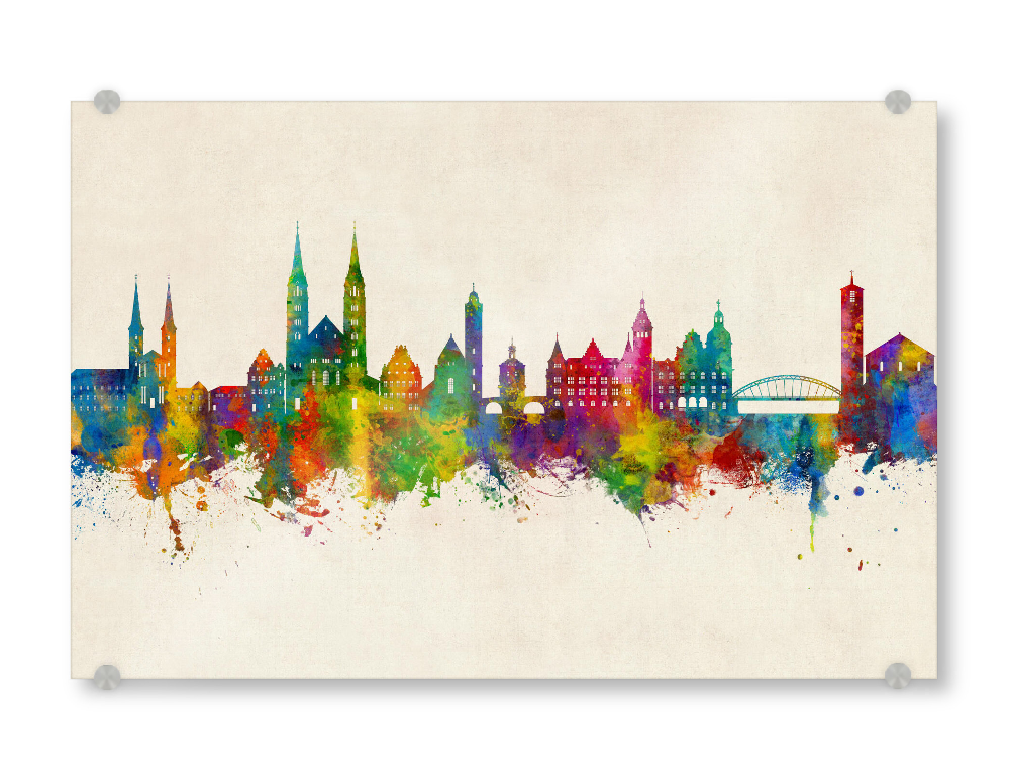 Acrylglasbild "Bamberg Germany Skyline Urban" artboxONE - Städte