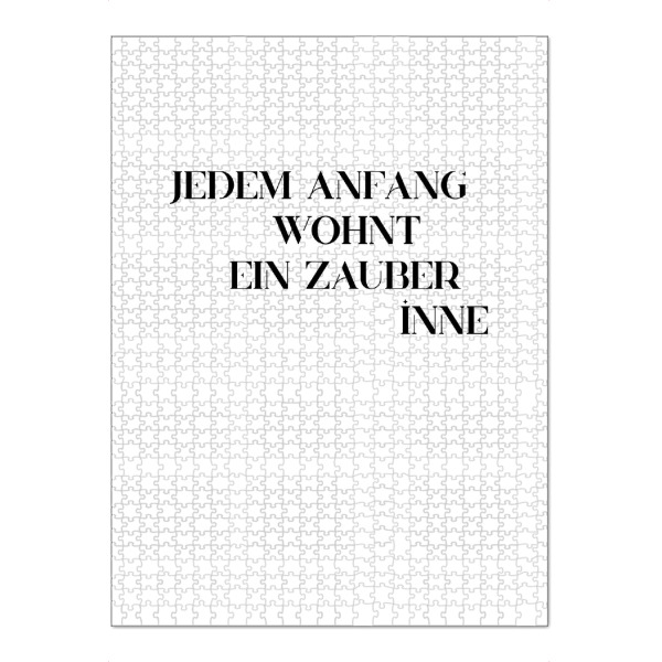 Puzzle Ravensburger "EIN ZAUBER" artboxONE - Typografie,Schwarzweiß