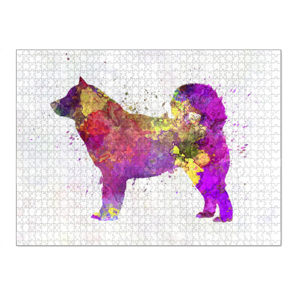 Puzzle Ravensburger "Alaskan Malamute dog in watercolor" artboxONE - Tiere