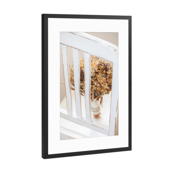 Poster mit Rahmen Schwarz (Metallic) "3 Jahre danach" artboxONE - Floral