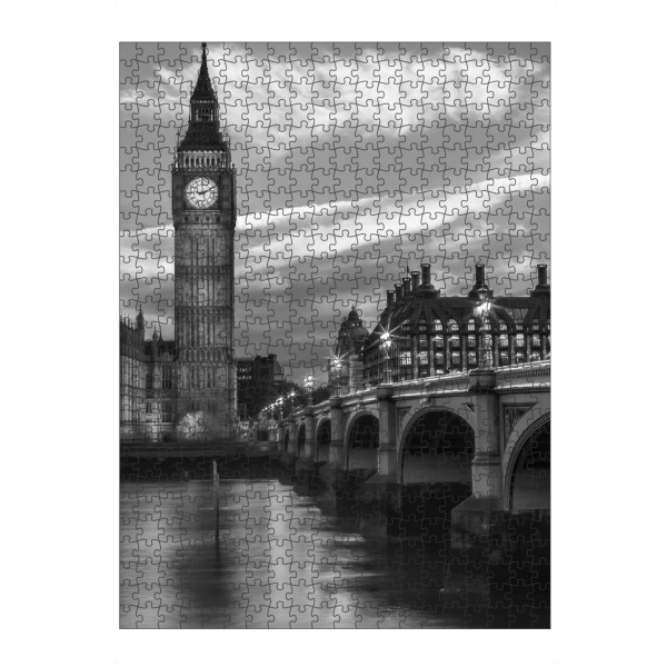 Puzzle Ravensburger "Abends an der Westminster Bridge" artboxONE - Städte / London,Schwarzweiß