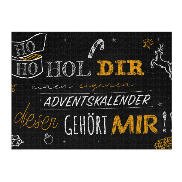 Puzzle Ravensburger "Lustiger Adventskalender Spruch" artboxONE - Typografie,Lustig