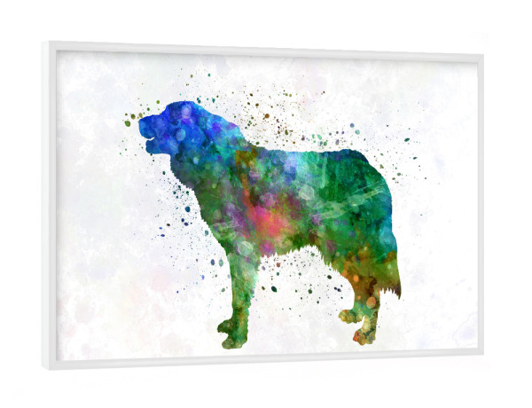 Poster mit weißem Rahmen "Bosnian and Herzegovinia Dog" artboxONE - Tiere,Abstrakt