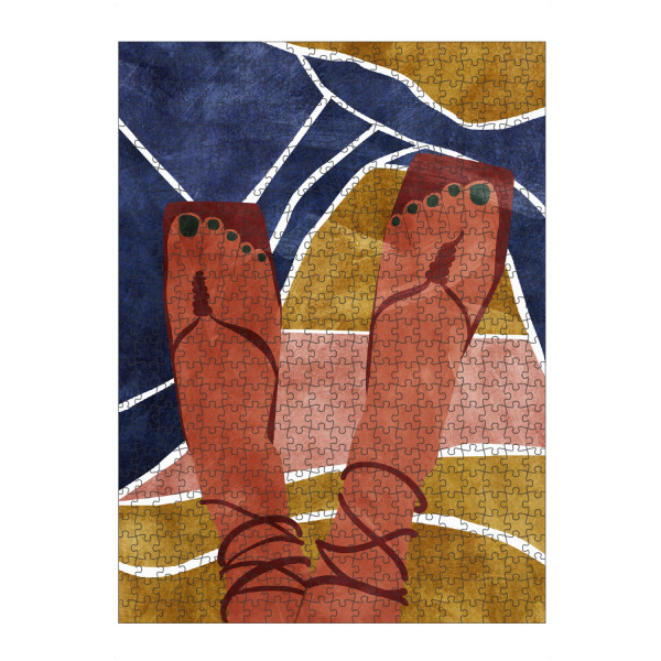 Puzzle Ravensburger "Abstract beach and woman" artboxONE - Natur,Abstrakt,Menschen