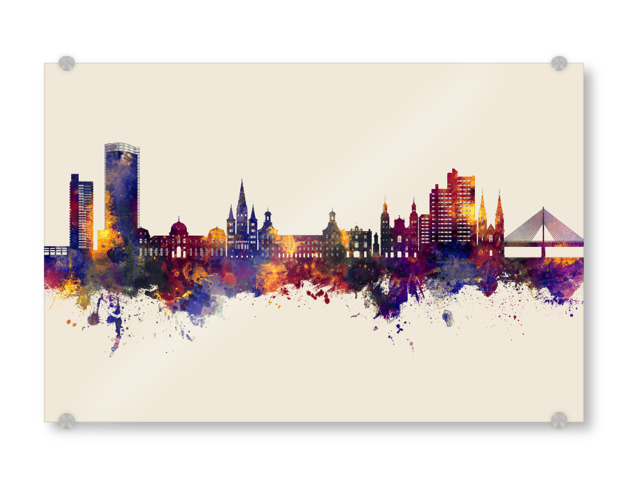 Acrylglasbild "Bonn Germany Skyline Autumn" artboxONE - Städte