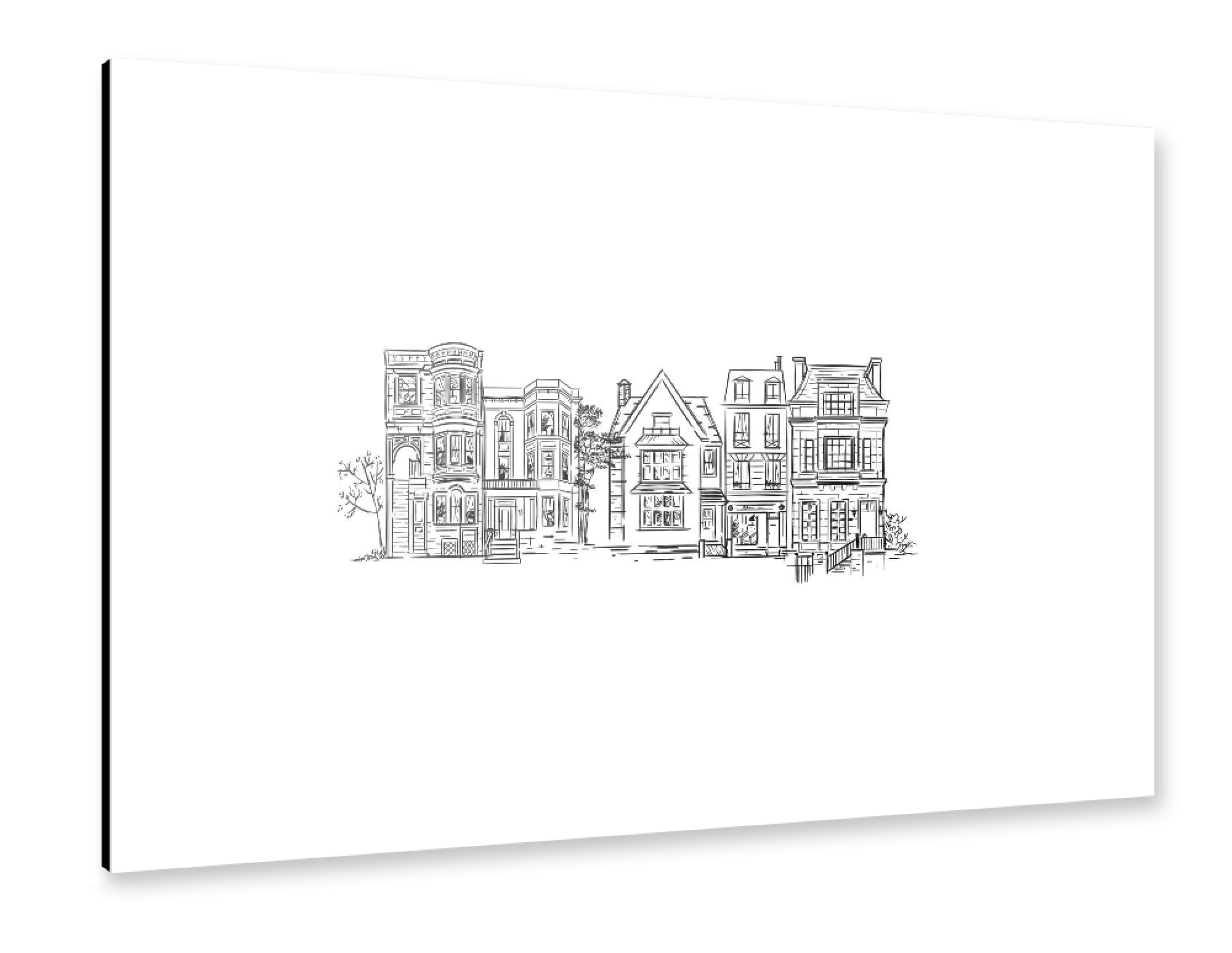 Alu-Dibond "House victorian old fashioned" 75x50 cm artboxONE