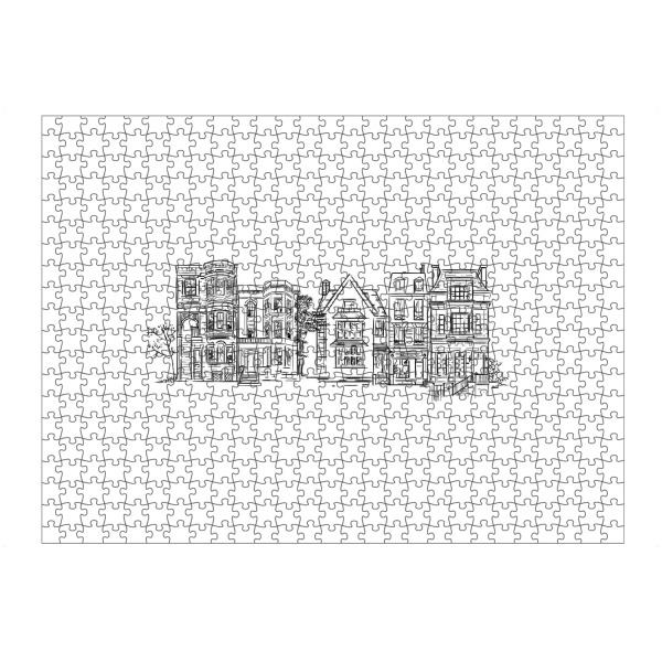 Puzzle Ravensburger "House victorian old fashioned" artboxONE - Städte,Architektur