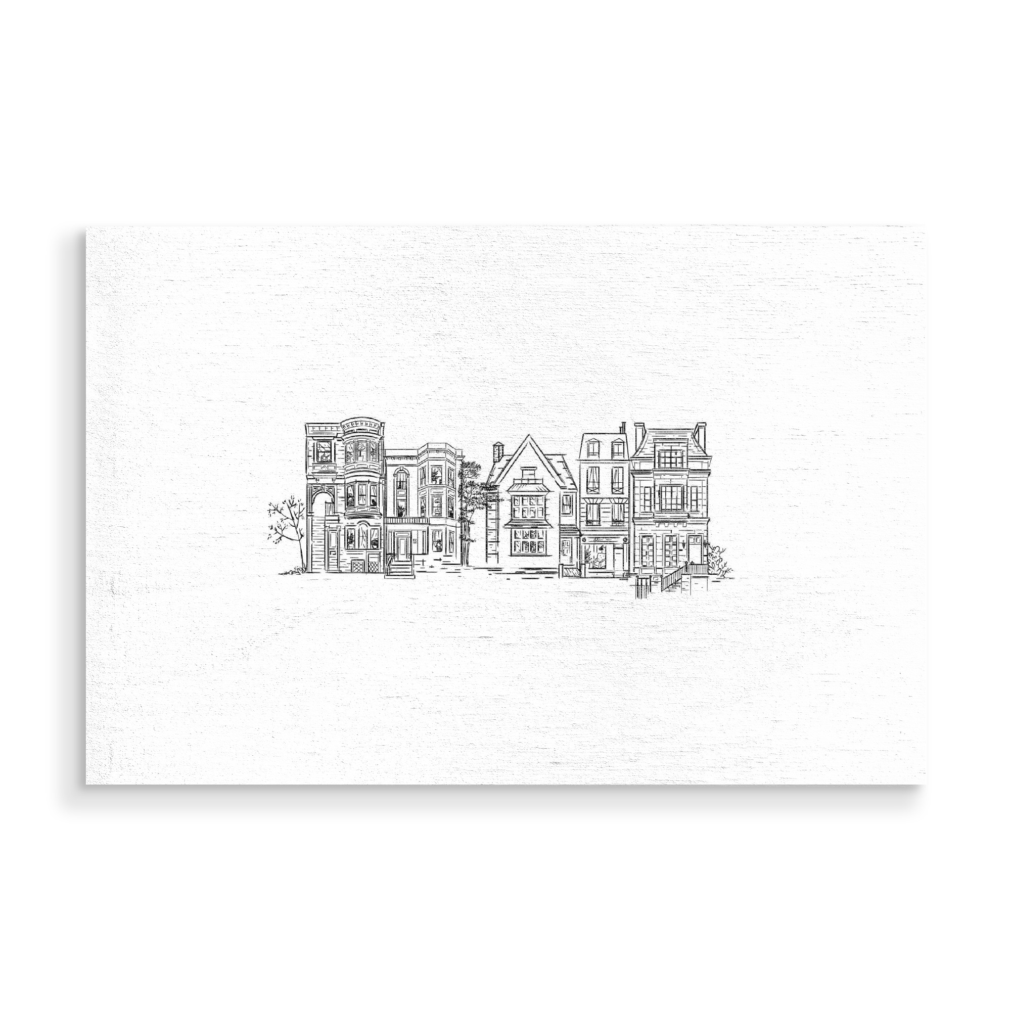 Holzbild "House victorian old fashioned" artboxONE - Städte,Architektur